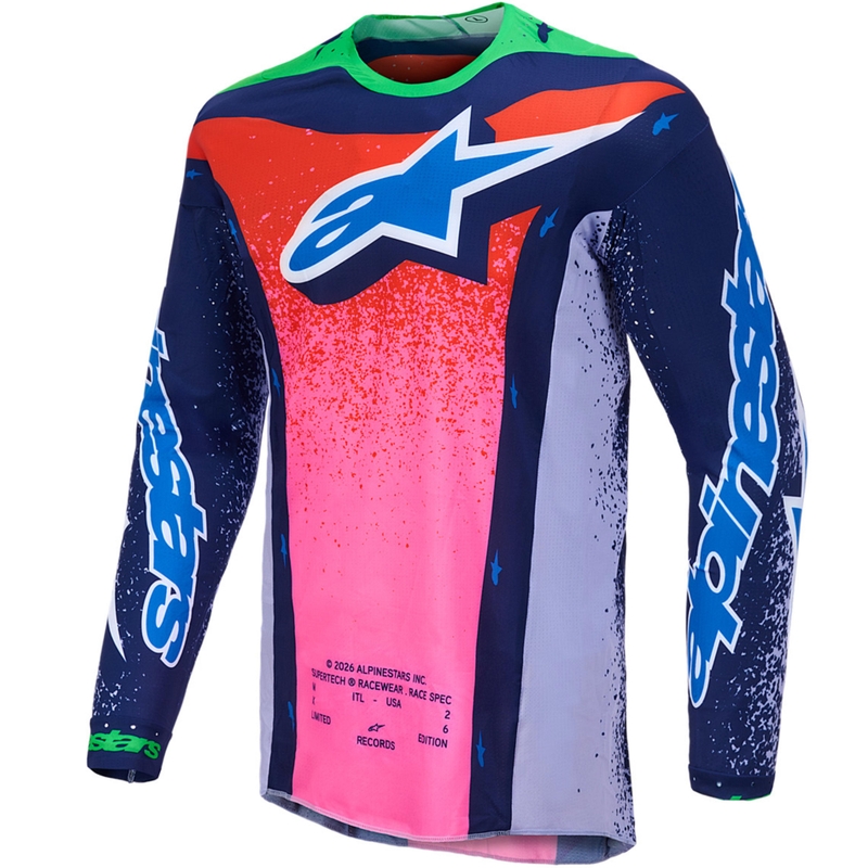 Motokrosový dres Alpinestars Supertech limitovaná edícia Records šedo-farebný