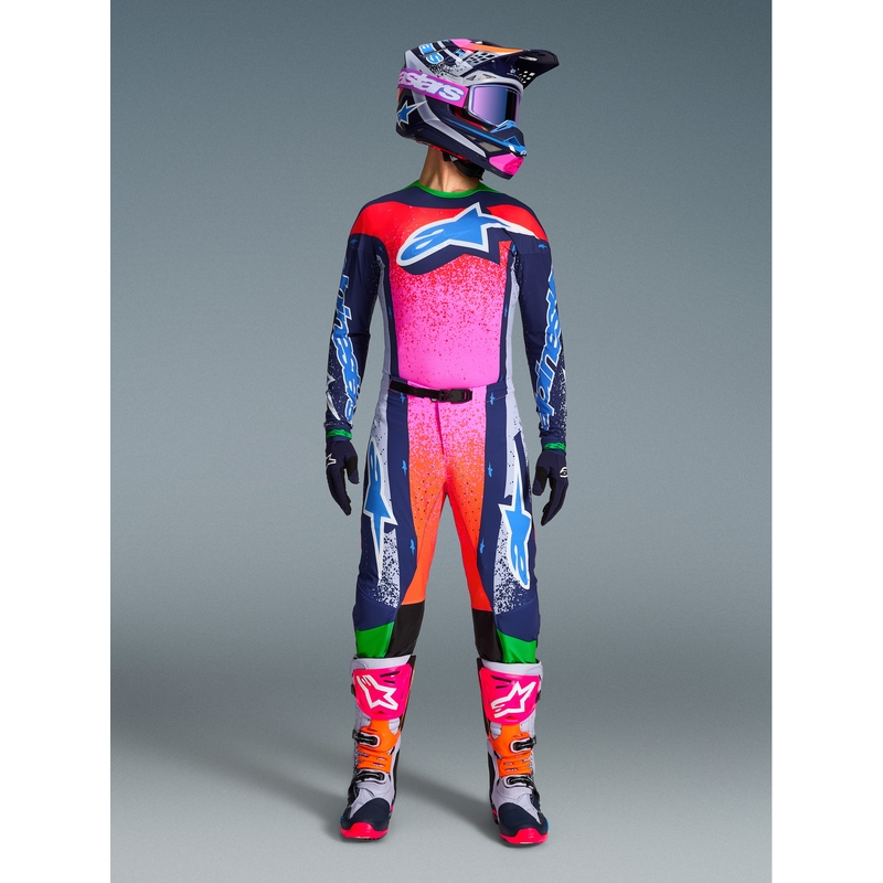 Motokrosové nohavice Alpinestars Supertech limitovaná edícia Records šedo-farebné
