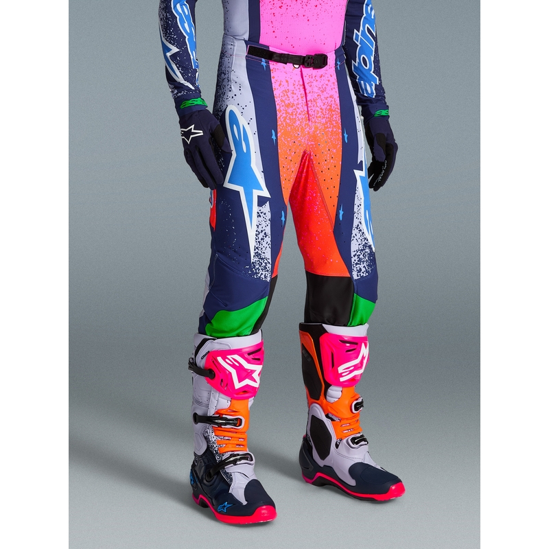 Motokrosové nohavice Alpinestars Supertech limitovaná edícia Records šedo-farebné
