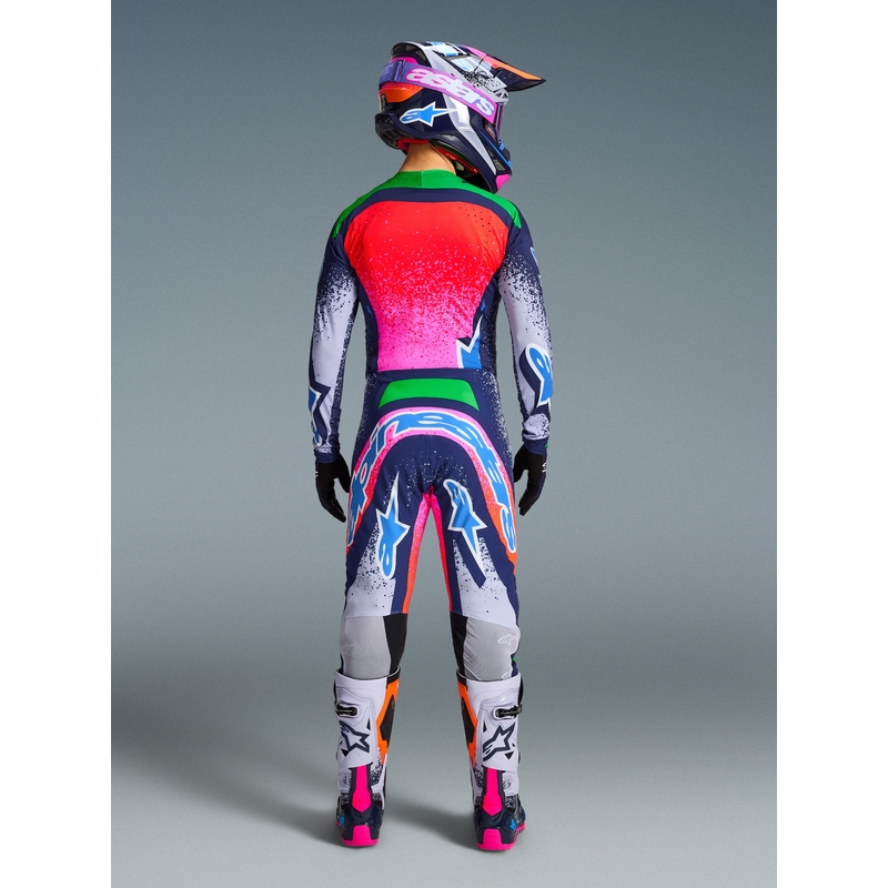 Motokrosové nohavice Alpinestars Supertech limitovaná edícia Records šedo-farebné