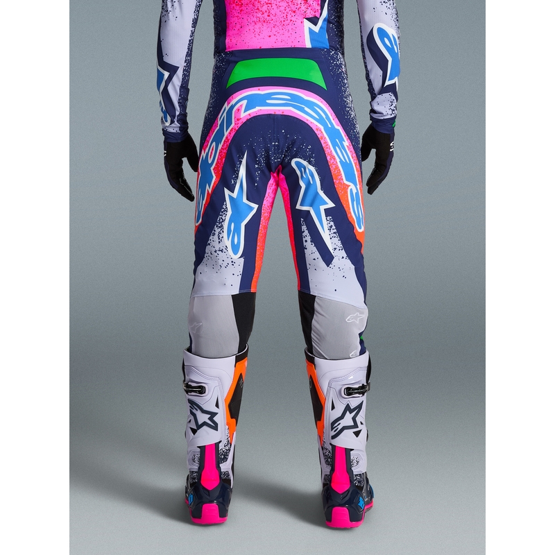 Motokrosové nohavice Alpinestars Supertech limitovaná edícia Records šedo-farebné