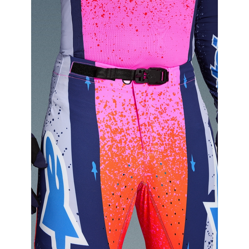 Motokrosové nohavice Alpinestars Supertech limitovaná edícia Records šedo-farebné