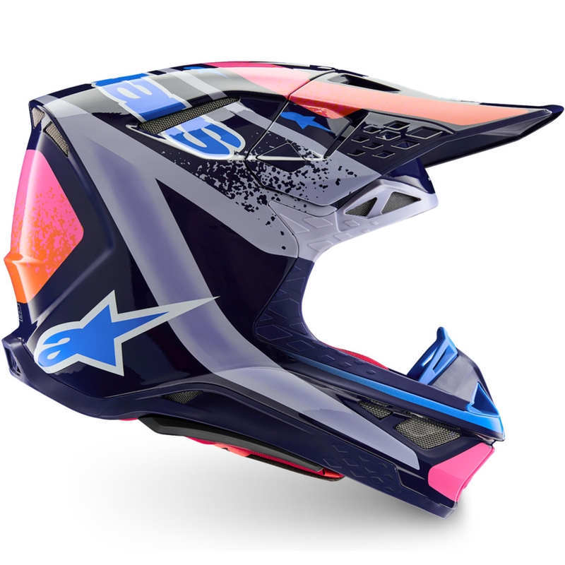 Motokrosová prilba Alpinestars Supertech S-M10 limitovaná edícia Records šedo-farebná