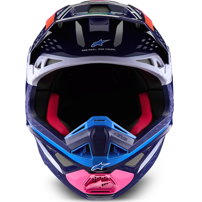 Motokrosová prilba Alpinestars Supertech S-M10 limitovaná edícia Records šedo-farebná