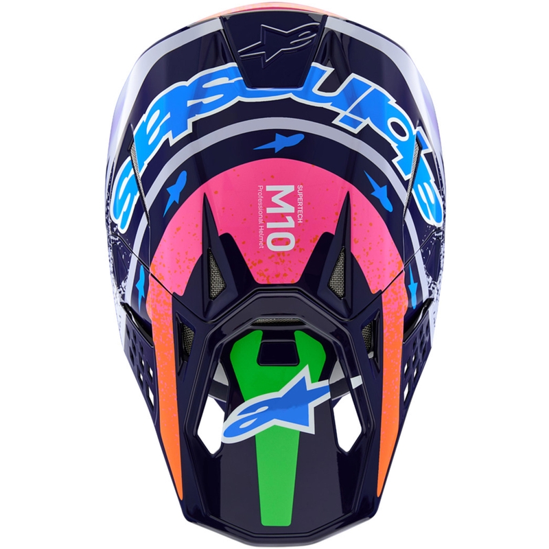 Motokrosová prilba Alpinestars Supertech S-M10 limitovaná edícia Records šedo-farebná