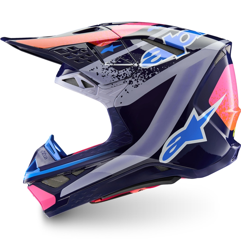 Motokrosová prilba Alpinestars Supertech S-M10 limitovaná edícia Records šedo-farebná