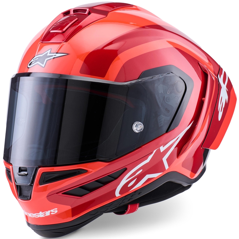 Integrálna helma na motorku Alpinestars Supertech R10 Arius fluo červeno-červeno-čierno-biela