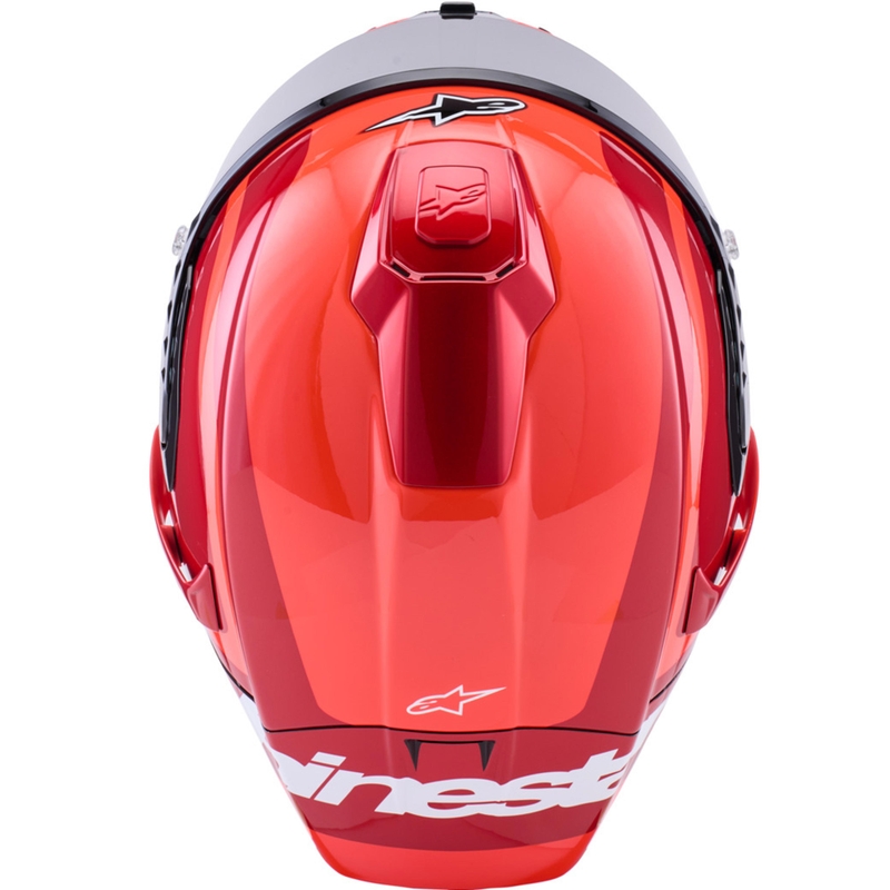 Integrálna helma na motorku Alpinestars Supertech R10 Arius fluo červeno-červeno-čierno-biela