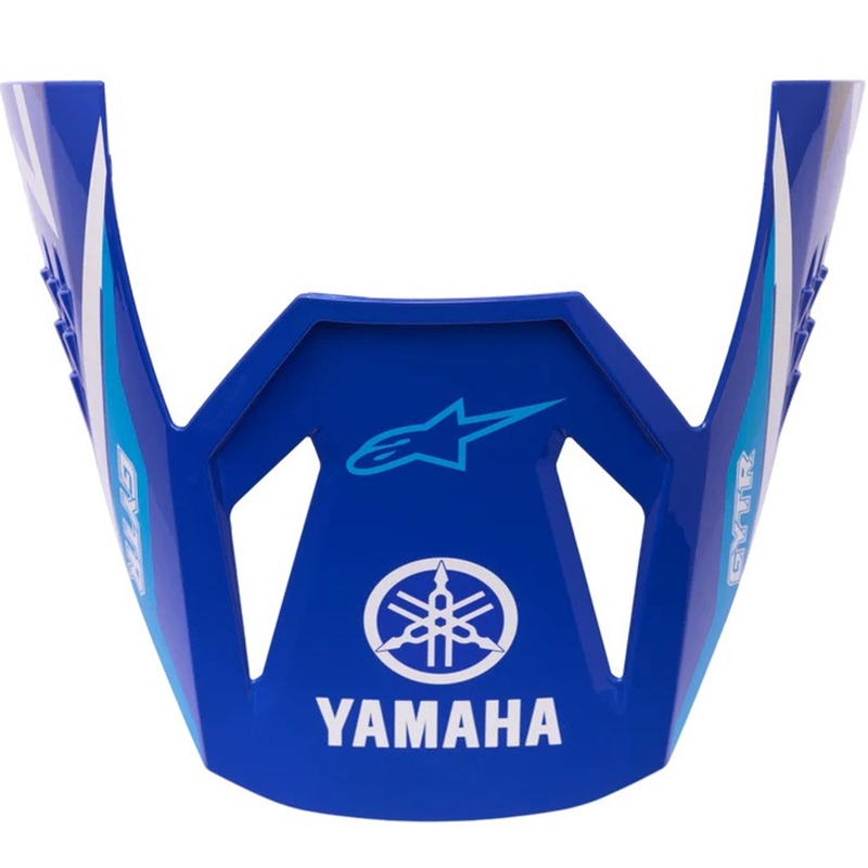 Šilt pre detské helmy na motorku Alpinestars S-M3 Yamaha kolekcia modro-biely