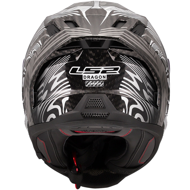 Integrálna helma na motorku LS2 FF807 Dragon Carbon Enthum lesklá strieborná