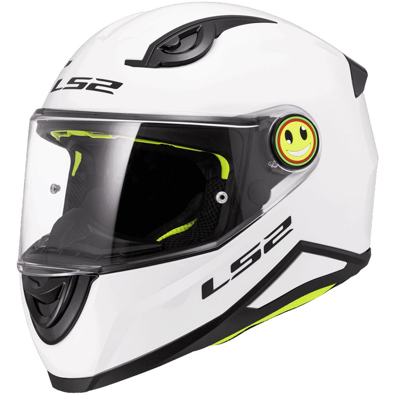 Detská integrálna helma na motorku LS2 FF812 Solid lesklá biela