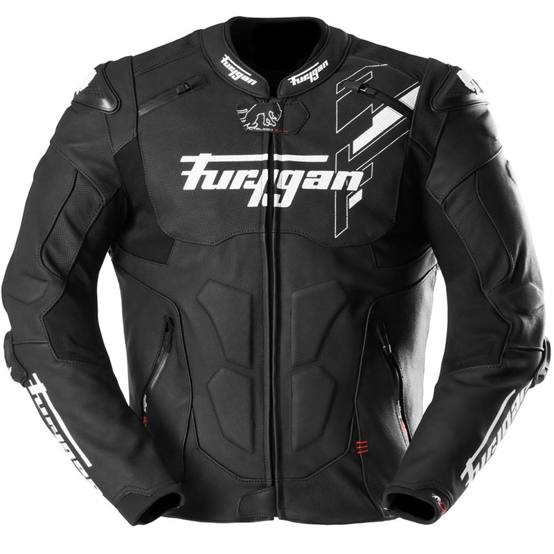 Kožená bunda na motorku Furygan Raptor Evo 3 čierno-biela