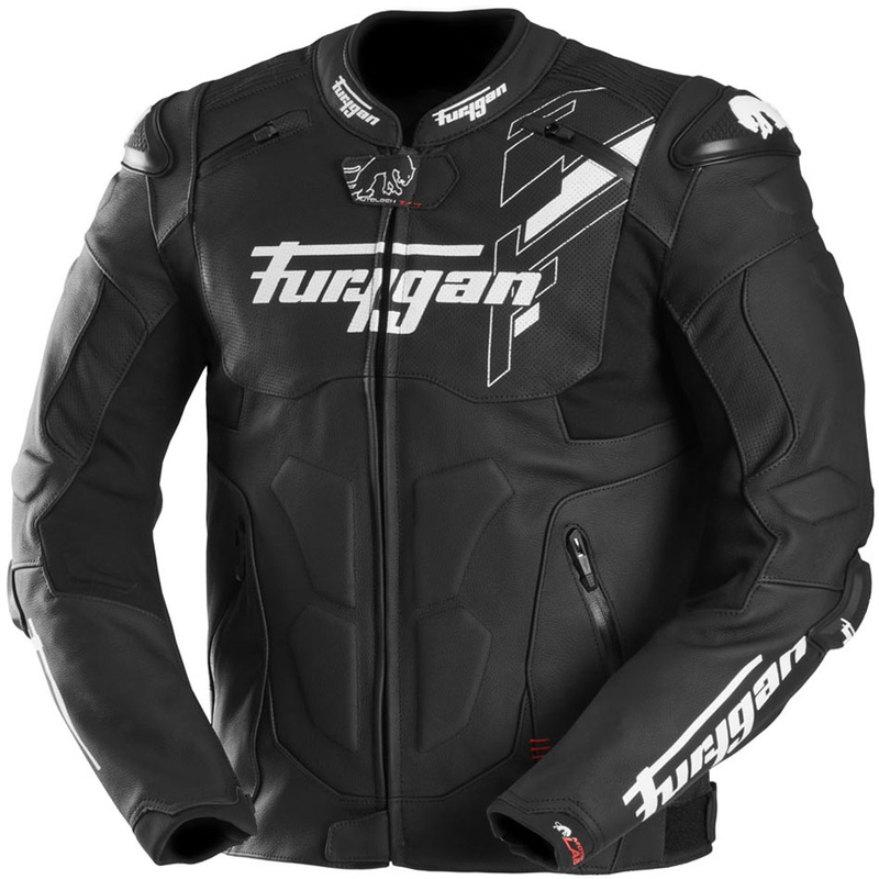 Kožená bunda na motorku Furygan Raptor Evo 3 čierno-biela