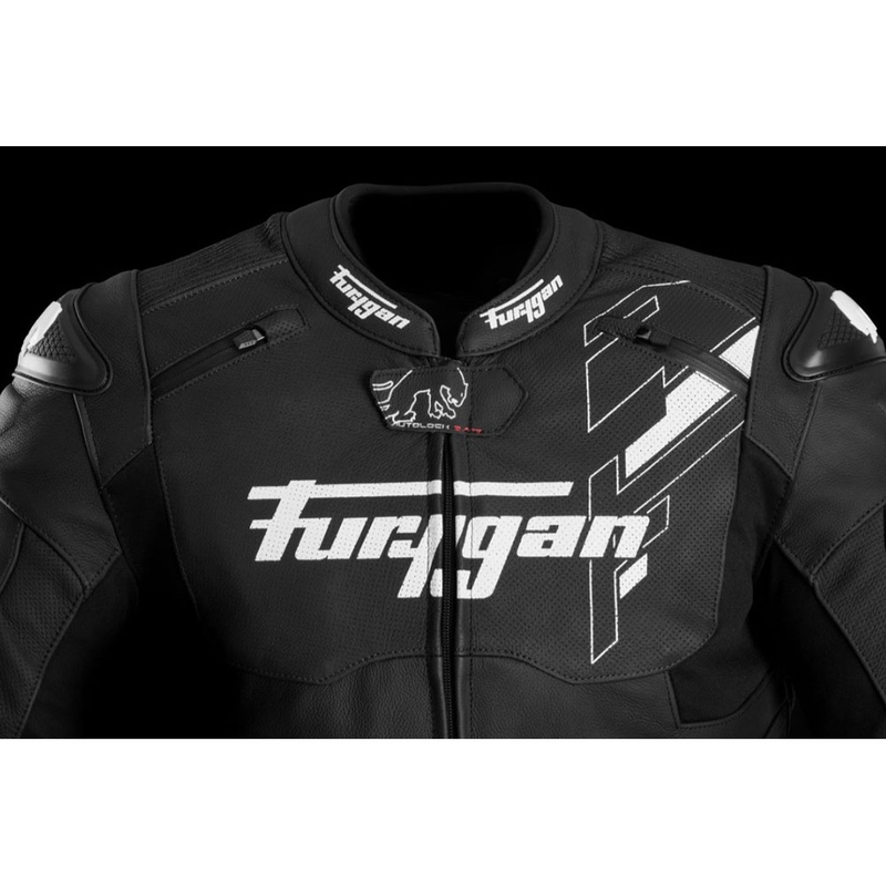 Kožená bunda na motorku Furygan Raptor Evo 3 čierno-biela