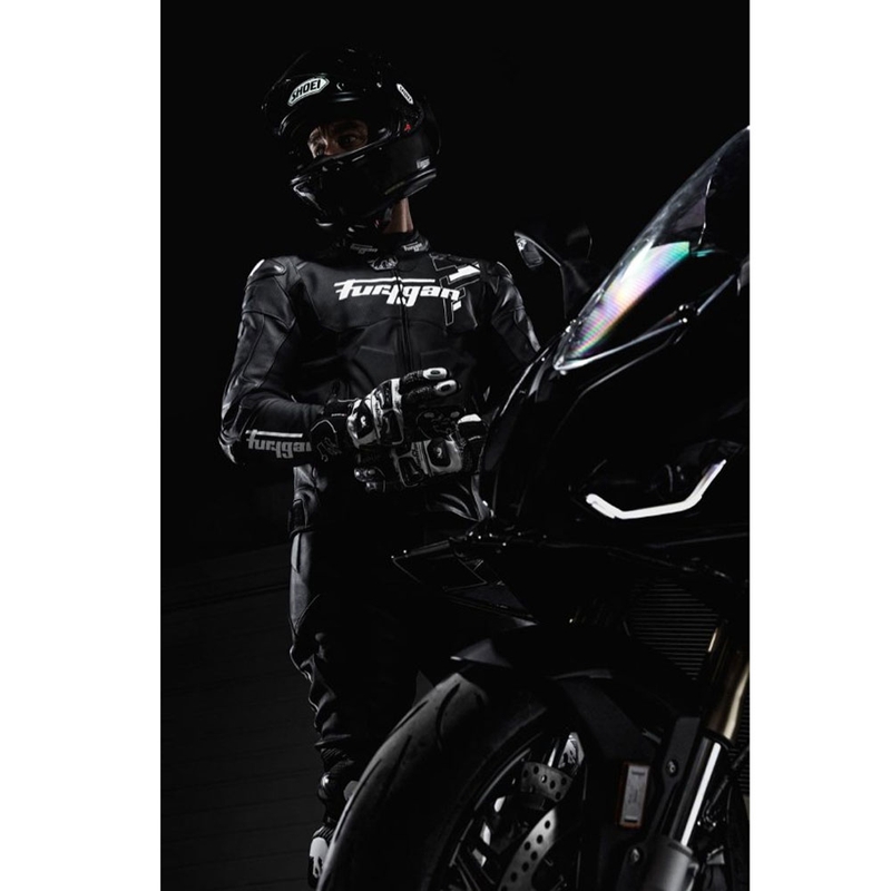 Kožená bunda na motorku Furygan Raptor Evo 3 čierno-biela