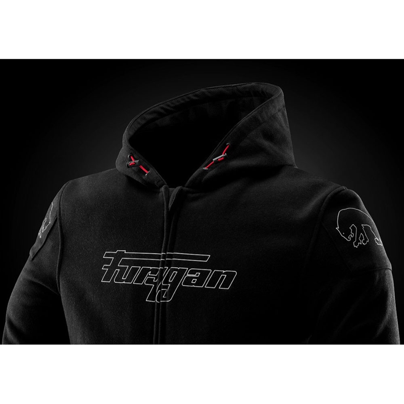 Mikina na motorku Furygan Livio X Kevlar® čierno-biela