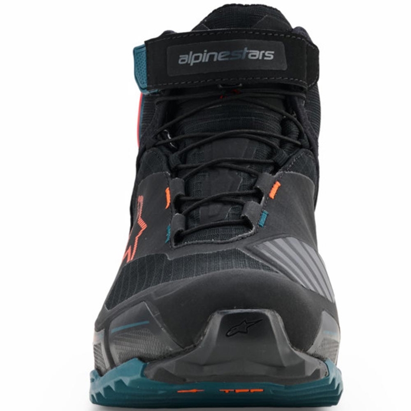 Topánky na motorku Alpinestars CR-X Drystar čierno-modro-fluo oranžové