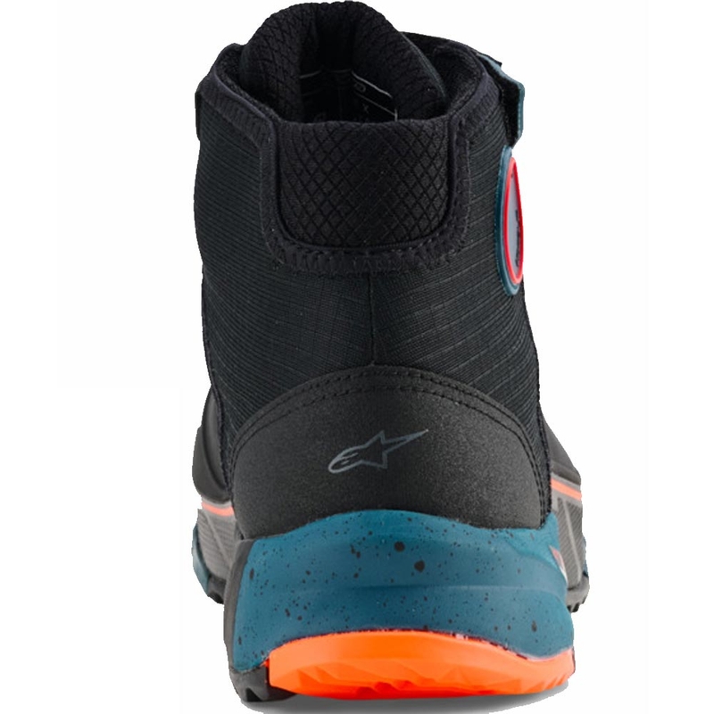 Topánky na motorku Alpinestars CR-X Drystar čierno-modro-fluo oranžové
