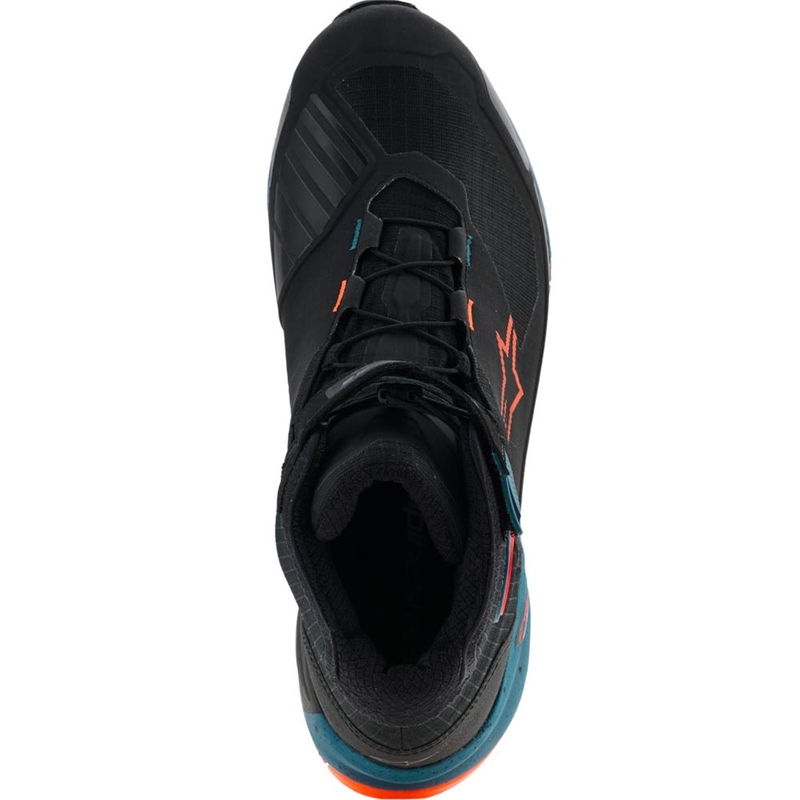 Topánky na motorku Alpinestars CR-X Drystar čierno-modro-fluo oranžové
