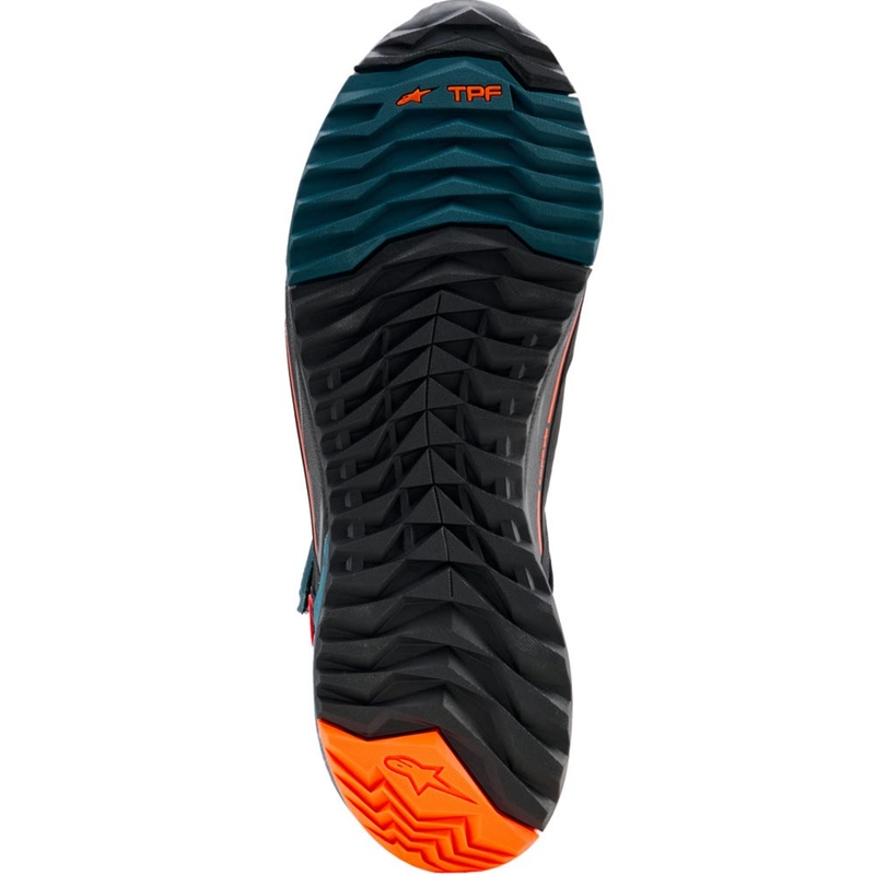 Topánky na motorku Alpinestars CR-X Drystar čierno-modro-fluo oranžové