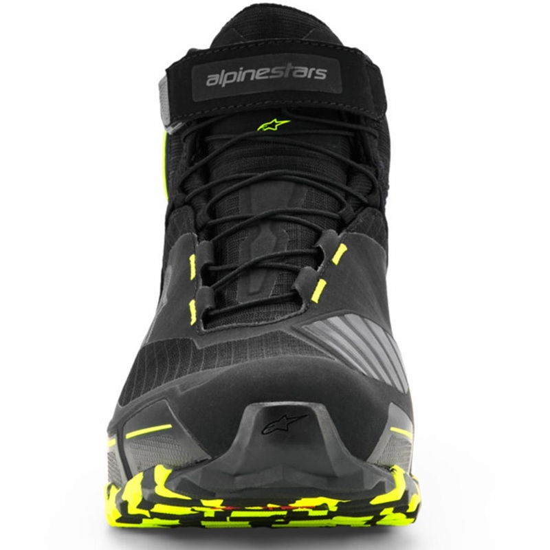 Topánky na motorku Alpinestars CR-X Drystar čierno-tmavo šedo-fluo žlté