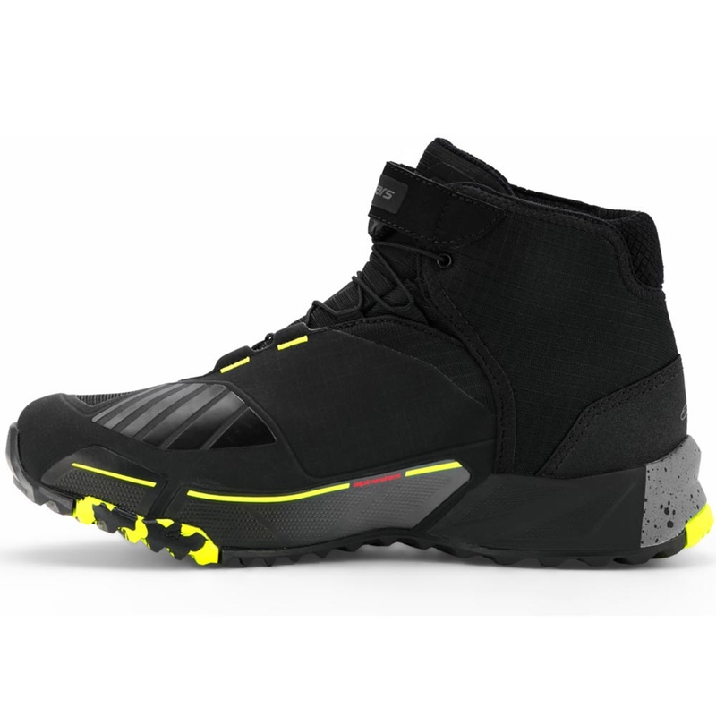 Topánky na motorku Alpinestars CR-X Drystar čierno-tmavo šedo-fluo žlté