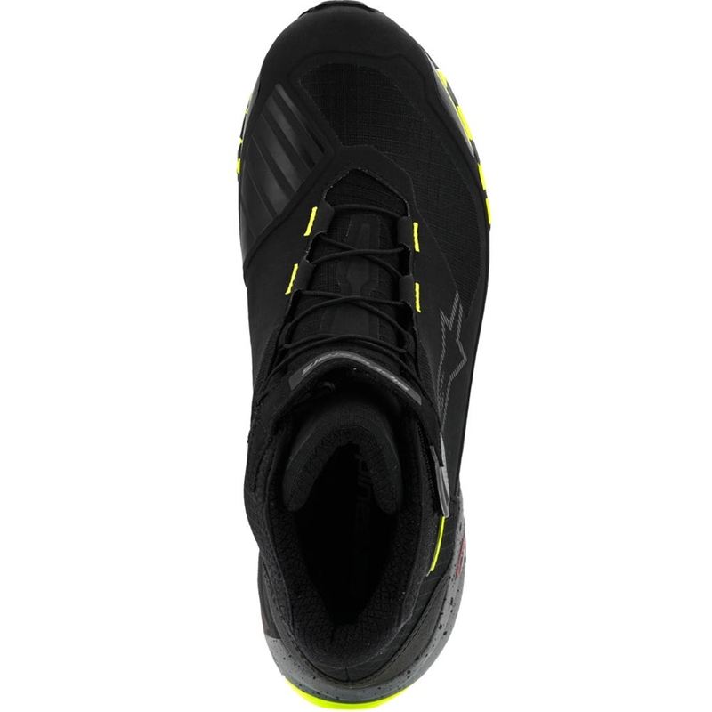 Topánky na motorku Alpinestars CR-X Drystar čierno-tmavo šedo-fluo žlté