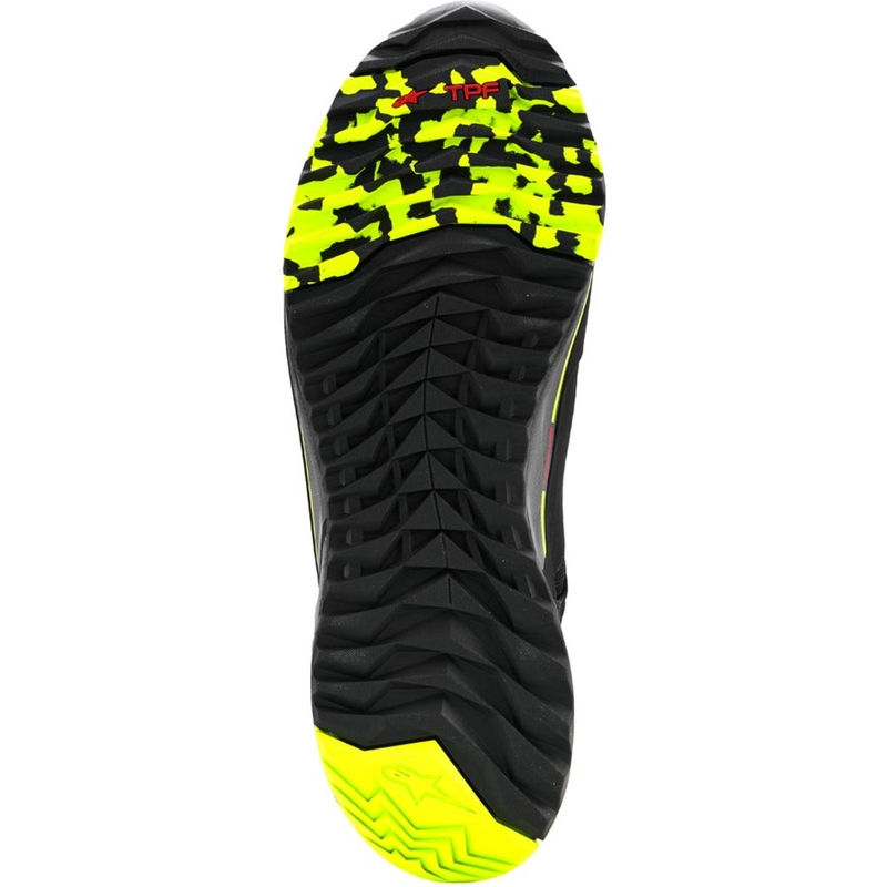 Topánky na motorku Alpinestars CR-X Drystar čierno-tmavo šedo-fluo žlté