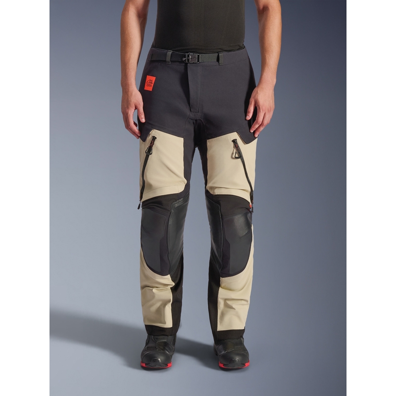 Nohavice na motorku Alpinestars Halo PRO Drystar XF krémovo-čierno-červené