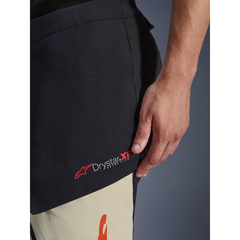 Nohavice na motorku Alpinestars Halo PRO Drystar XF krémovo-čierno-červené