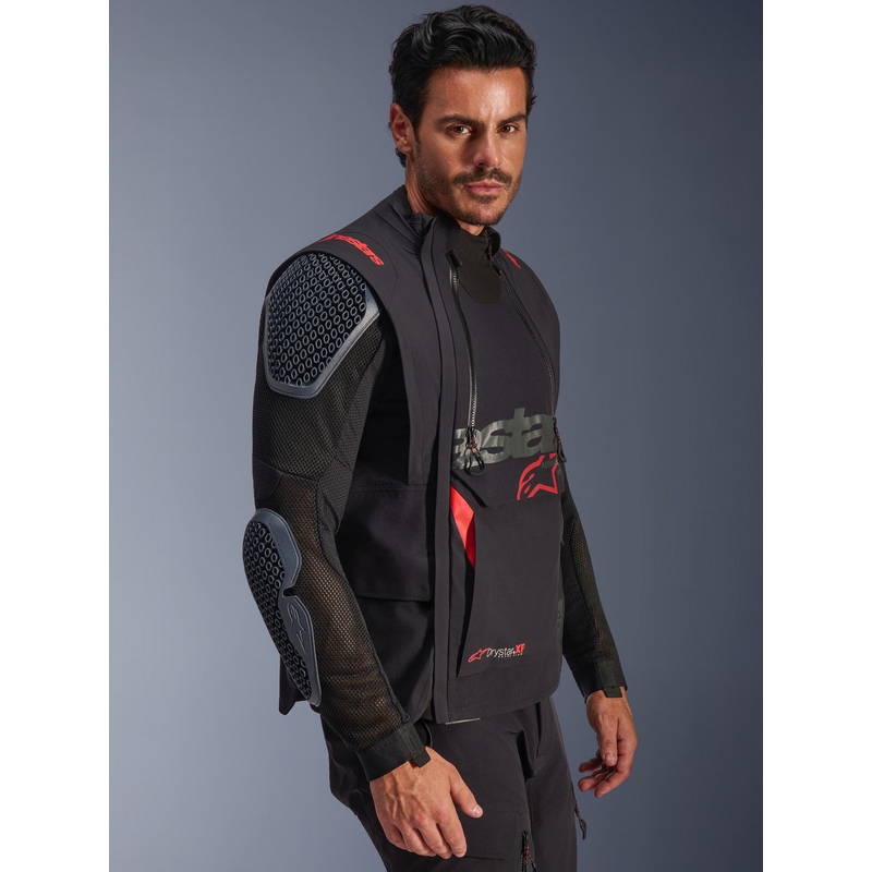 Bunda na motorku Alpinestars Halo PRO Drystar XF čierno-tmavo šedo-červená