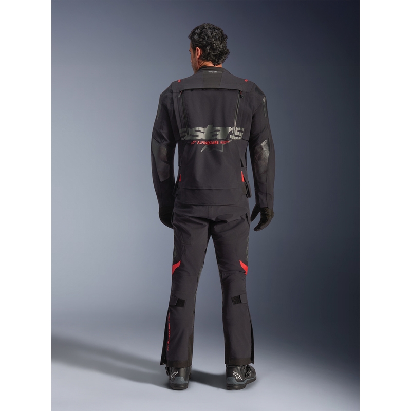Bunda na motorku Alpinestars Halo PRO Drystar XF čierno-tmavo šedo-červená