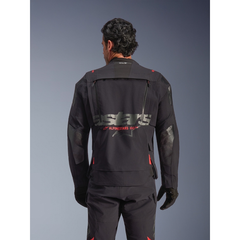 Bunda na motorku Alpinestars Halo PRO Drystar XF čierno-tmavo šedo-červená
