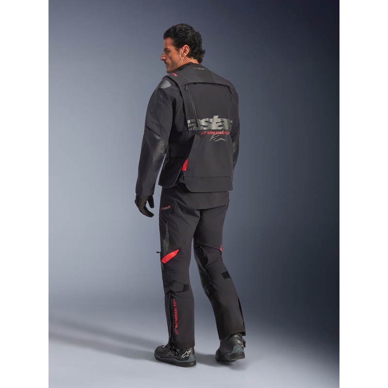 Bunda na motorku Alpinestars Halo PRO Drystar XF čierno-tmavo šedo-červená
