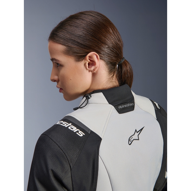 Dámska bunda na motorku Alpinestars Stella Andes V4 Drystar tmavo šedo-svetlo šedo-čierno-fluo žltá