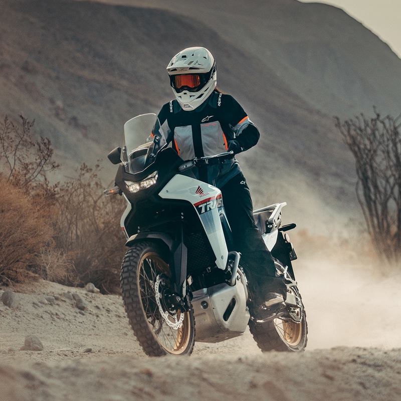 Dámska bunda na motorku Alpinestars Stella Andes V4 Drystar tmavo šedo-svetlo šedo-čierno-červená