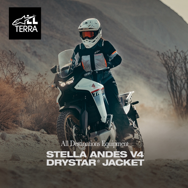 Dámska bunda na motorku Alpinestars Stella Andes V4 Drystar tmavo šedo-svetlo šedo-čierno-červená