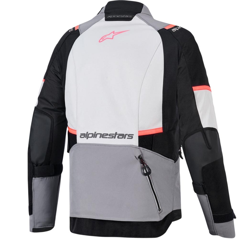 Dámska bunda na motorku Alpinestars Stella Andes V4 Drystar tmavo šedo-svetlo šedo-čierno-červená