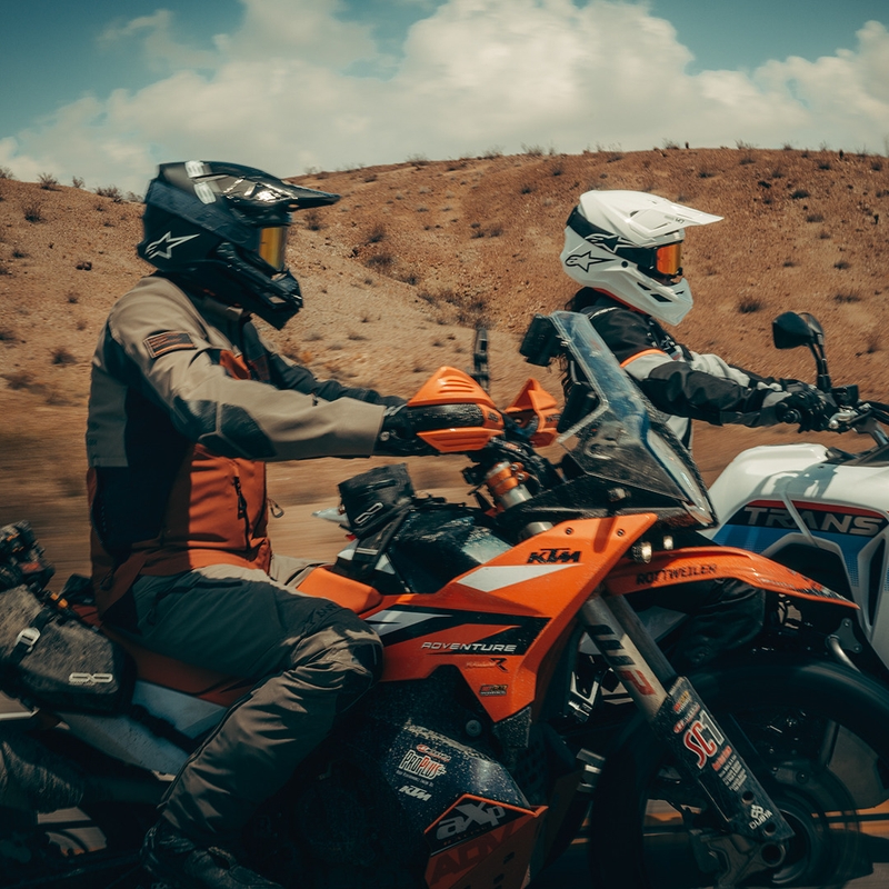 Bunda na motorku Alpinestars Andes V4 Drystar svetlo hnedo-tmavo oranžovo-čierna