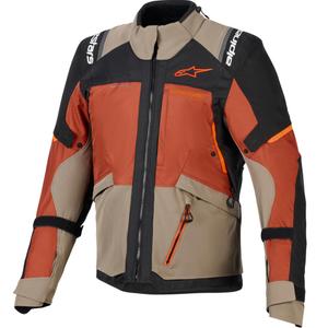 Bunda na motorku Alpinestars Andes V4 Drystar svetlo hnedo-tmavo oranžovo-čierna