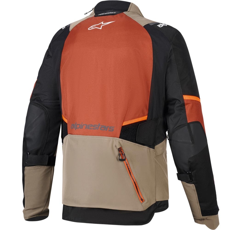 Bunda na motorku Alpinestars Andes V4 Drystar svetlo hnedo-tmavo oranžovo-čierna