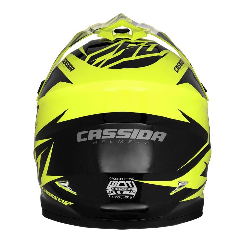 Motokrosová prilba Cassida Cross Cup Two čierno-šedo-fluorescenčno žltá