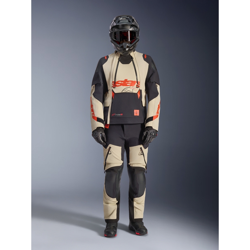Bunda na motorku Alpinestars Halo PRO Drystar XF krémovo-čierno-červená