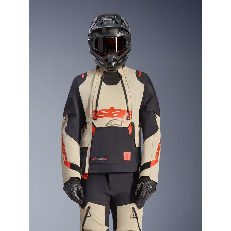 Bunda na motorku Alpinestars Halo PRO Drystar XF krémovo-čierno-červená