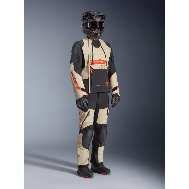 Bunda na motorku Alpinestars Halo PRO Drystar XF krémovo-čierno-červená