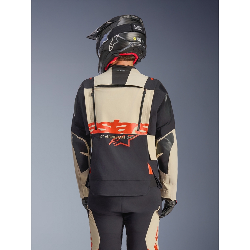Bunda na motorku Alpinestars Halo PRO Drystar XF krémovo-čierno-červená