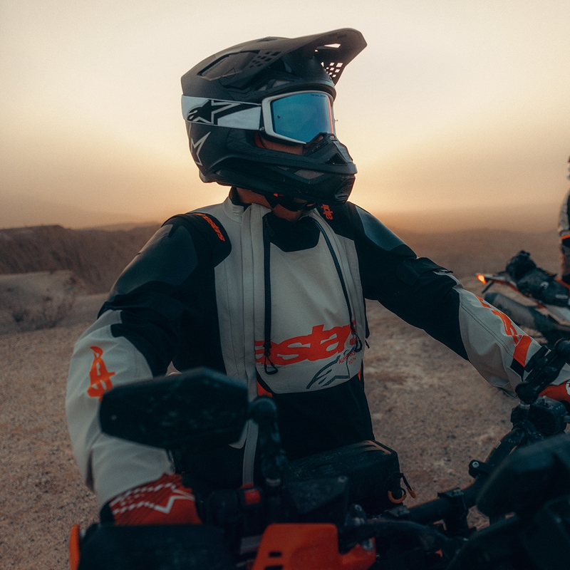 Bunda na motorku Alpinestars Halo PRO Drystar XF krémovo-čierno-červená