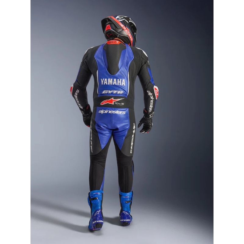 Jednodielna kožená kombinéza na motorku Alpinestars GP-R7 YAMAHA GYTR kolekcia TECH-AIR kompatibilná modro-čierno-bielo-červená