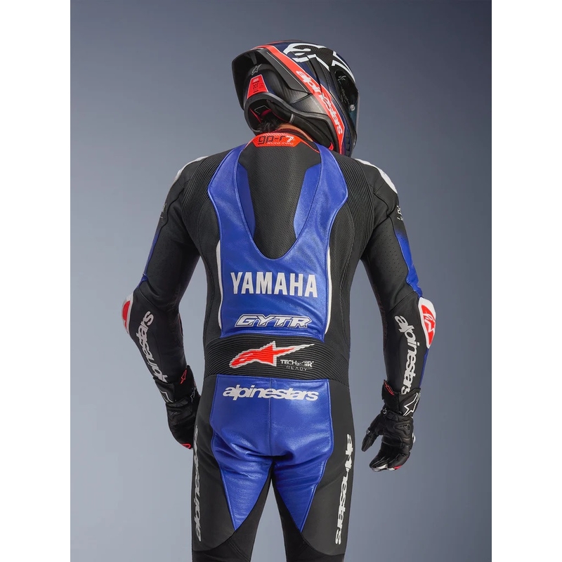 Jednodielna kožená kombinéza na motorku Alpinestars GP-R7 YAMAHA GYTR kolekcia TECH-AIR kompatibilná modro-čierno-bielo-červená