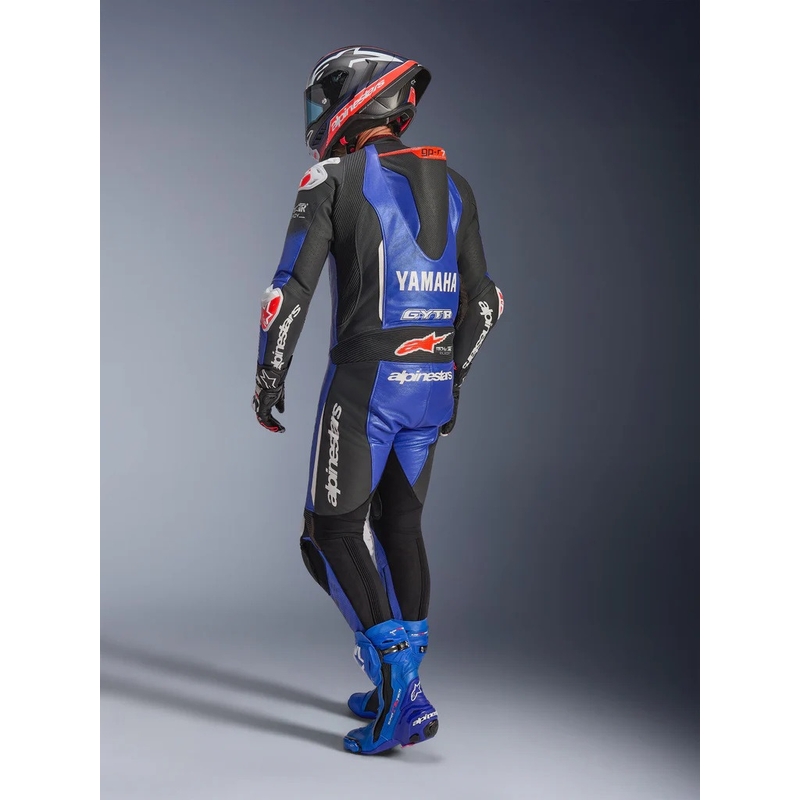 Jednodielna kožená kombinéza na motorku Alpinestars GP-R7 YAMAHA GYTR kolekcia TECH-AIR kompatibilná modro-čierno-bielo-červená